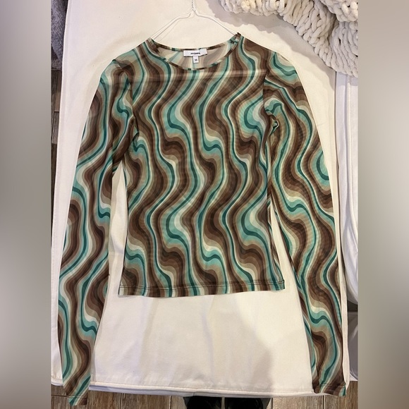 Miaou long sleeve tee in mint chocolate swerve - Picture 5 of 5